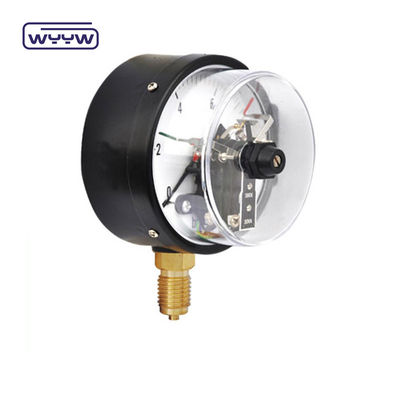 jakość  63mm Electric Contact Pressure Gauge Bottom Connection No Oil Filled fabryka