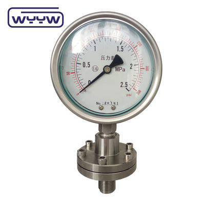 jakość  60mm Diaphragm Pressure Gauge SS316 Industrial Pressure Meter fabryka