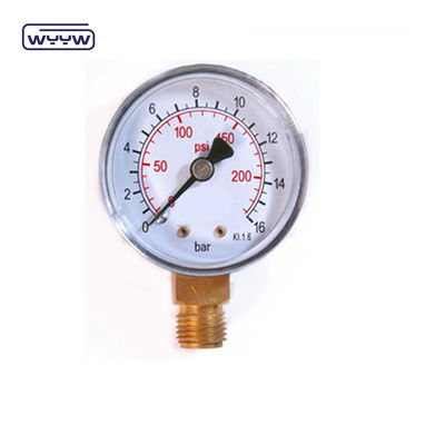 jakość  60mm Air Stainless Steel Pressure Gauge Dual Scale Bottom Connection fabryka