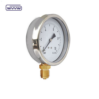 jakość  Bottom Mount Liquid Filled Pressure Gauge Standard EN 837-1 YTN-100 fabryka