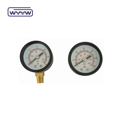 Pudełko z tworzyw sztucznych podwójne pomiar ciśnienia próżniowego, montaż z tyłu 1 1/2 &quot; 40MM -1bar-0bar Pudełko ze stali