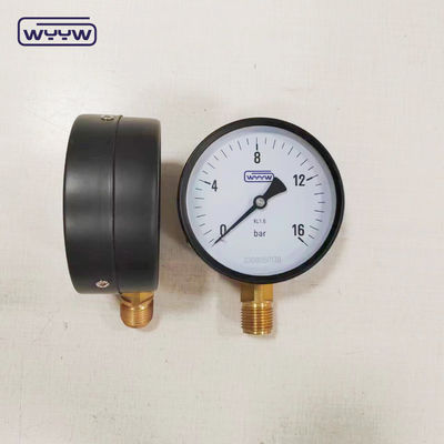 4-calowy ogólny manometr powietrza w wodzie CL1.6 1/2 "bsp 10bar 16bar rurki burdonowej 100mm miernik ciśnienia