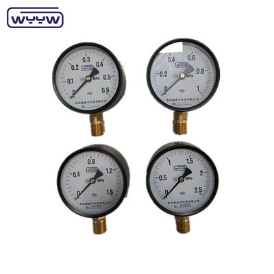 ogólna czarna stalowa obudowa 100 mm standardowy dno M20X1,5 montaż burdonowy przewód manometru 1,6 mpa