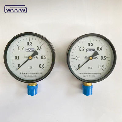 100 mm czarna stalowa rurka typu bourdon podłączenie dolne MPa common rail manometr