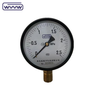 100 mm czarna stalowa rurka typu bourdon podłączenie dolne MPa common rail manometr