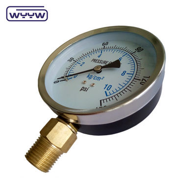 WYYW 100 mm obudowa żelazna MS manometr podłączenia dolnego 16bar