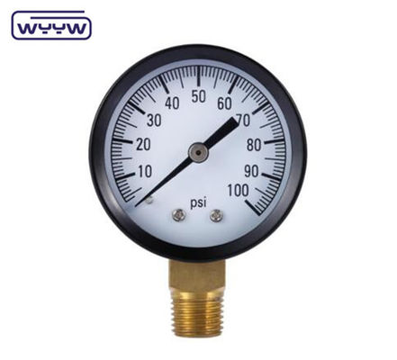 63 mm suchy 1/4&quot; NPT Dolny miernik ciśnienia
