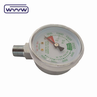 Ceny fabryczne 0-4000psi chromowane do użytku medycznego bez wchodzenia do dna oleju 50mm chromowany miernik ciśnienia butli tlenowych