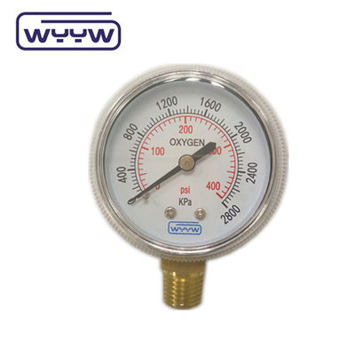 Ceny fabryczne 0-4000psi chromowane do użytku medycznego bez wchodzenia do dna oleju 50mm chromowany miernik ciśnienia butli tlenowych