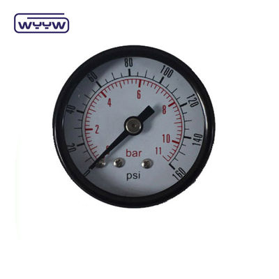 Osiowy 60 mm Manometr łącznik miedziana miernik ciśnienia Czarny materiał stalowy