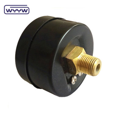 Osiowy 60 mm Manometr łącznik miedziana miernik ciśnienia Czarny materiał stalowy