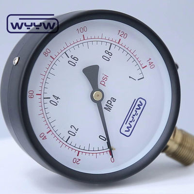100 mm Wodny ogólny manometr ciśnienia handlowego Manometr