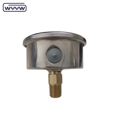 En837-1 63mm tylna całość z stali nierdzewnej miedzianego rurki burdonowej miernik ciśnienia 0-20bar/0-300psi 1/4&quot; przędzę NPT
