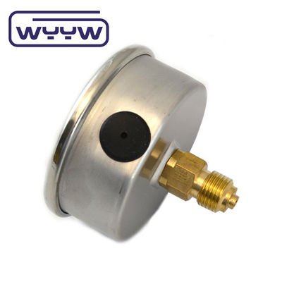 En837-1 63mm tylna całość z stali nierdzewnej miedzianego rurki burdonowej miernik ciśnienia 0-20bar/0-300psi 1/4&quot; przędzę NPT