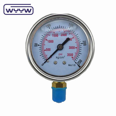 Przenośny hydrauliczny miernik ciśnienia wodnego miernik ciśnienia wody Głowa montażu Pudełka nierdzewna Kradzież 100 mm miernik ciśnienia 600 bar