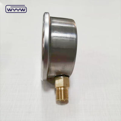 oem dla bezpłatnego przemysłowego manometru ciśnienia prądu 1/4&quot;G połączenie promieniowe płyn wypełniony bar miernik ciśnienia 2,5&quot;