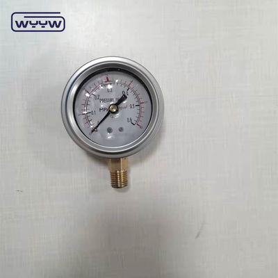 oem dla bezpłatnego przemysłowego manometru ciśnienia prądu 1/4&quot;G połączenie promieniowe płyn wypełniony bar miernik ciśnienia 2,5&quot;