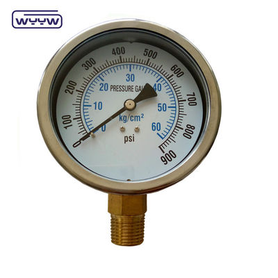 100 mm 1,6% 1% dokładność Ciśnieniomierz pompowy,Ciśnieniomierz różniczkowy dla filtrów,Ciśnieniomierz