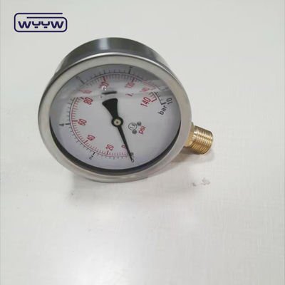 100 mm 1,6% 1% dokładność Ciśnieniomierz pompowy,Ciśnieniomierz różniczkowy dla filtrów,Ciśnieniomierz