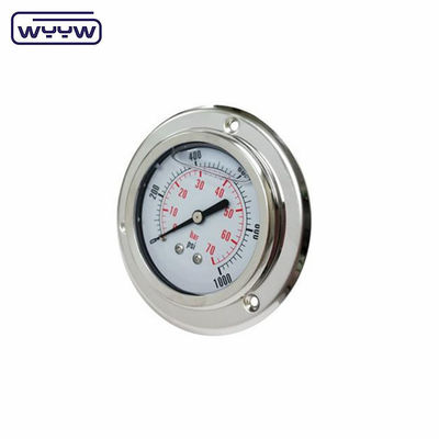 Rodzaj flensy EN837-1 CE hydrauliczny gabarz ciśnieniowy 0-10bar 0-25bar 63mm 0-16BAR