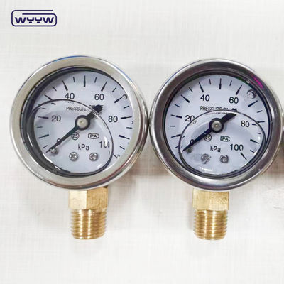 40 mm tarcza ss304 w przypadku wskaźnika typu rurki burodon pionowa 0-10bar /psi wypełniony olejem miernik 1-1/2