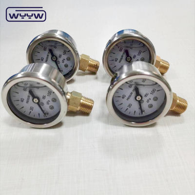 40 mm tarcza ss304 w przypadku wskaźnika typu rurki burodon pionowa 0-10bar /psi wypełniony olejem miernik 1-1/2