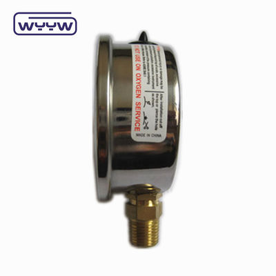Wysokiej jakości łącznik miedziany 1/4 &quot;BSP Dwukrotna pręta psi EN837-1 Accurac 1.6 Ciśnieniomierz wypełniony płynem