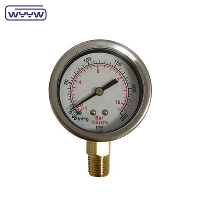 52 mm hydrauliczne mierniki ciśnienia wypełnione olejem