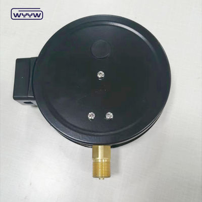 1.6MPa czarna stalowa obudowa 1/2"bsp M20X1.5 6 cali kontakt elektryczny podwójny manometr ciśnieniowy