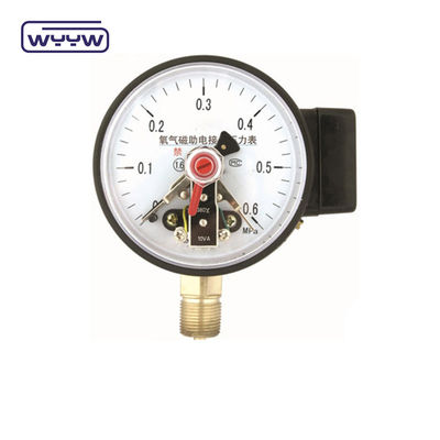 NO+NO Czarna stalowa obudowa 1.6MPa 100mm 380V Manometr kontaktowy elektryczny Manometr ciśnienia AC