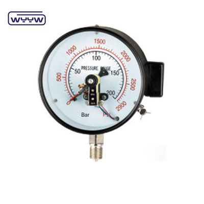 NO+NO Czarna stalowa obudowa 1.6MPa 100mm 380V Manometr kontaktowy elektryczny Manometr ciśnienia AC