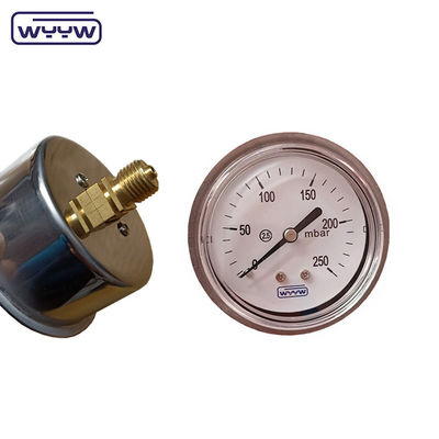63mm Mmh2o Aksyjne Mbar Manometr Miernika Ciśnienia Z Pułapką SS304