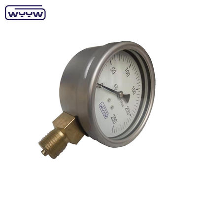 Chińska fabryka kapsułka miernik ciśnienia 100 mm mbar ss przypadek łącza mosiężny 1/2 &quot;bsp cmh2o manometr niskiego ciśnienia