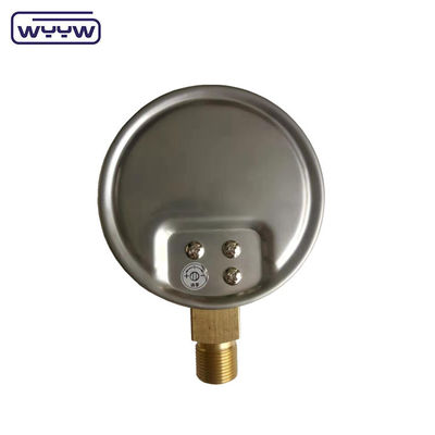 Chińska fabryka kapsułka miernik ciśnienia 100 mm mbar ss przypadek łącza mosiężny 1/2 &quot;bsp cmh2o manometr niskiego ciśnienia