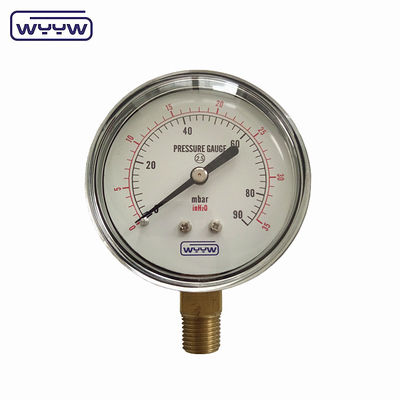 150mbar Low Bellows Typ Manometru ciśnienia 63mm