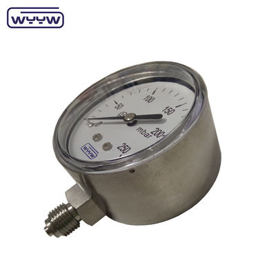MMWC &amp; Mbar 63mm Manometr pomiaru ciśnienia kapsułki Materiał ze stali nierdzewnej