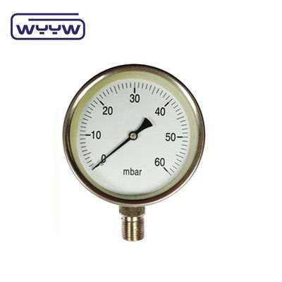 60-100mm CmH2O Kapsułkowy manometr ciśnienia 1,6% dokładność