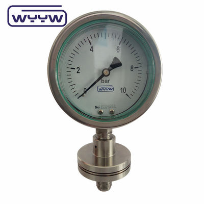 100 mm Manometr przemysłowy 4&quot; uszczelnienie błony otworu Miernik ciśnienia chemicznego