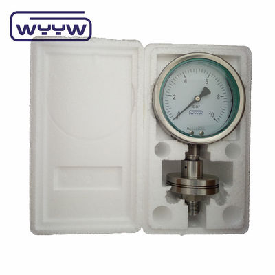 manometr przemysłowy 100 mm diafragma uszczelnienie urządzenia ciśnieniowego chemicznego