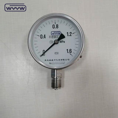 100mm dokładny KL1.6 ze stali nierdzewnej, powietrze, tlen, suche użycie bez miernika ciśnienia oleju