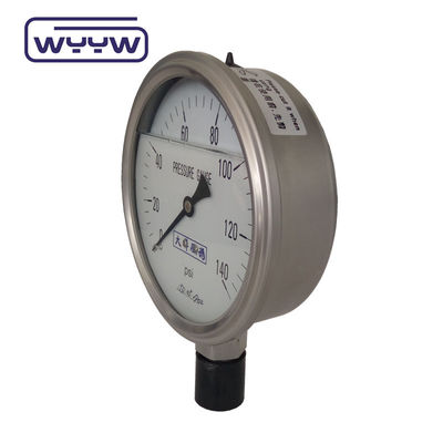 SS304 0-100Bar PSI 63mm 100mm Manometr ciśnienia gliceryny Gliceryna wypełniona