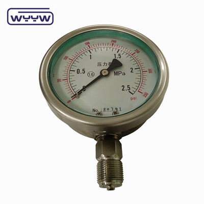 100mm 4 cali kgf/cm2 psi podwójna skala wszystkie ze stali nierdzewnej manometr ciśnienia oleju producent w Chinach