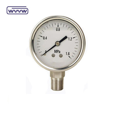 SS316 Górny 63mm Ciśnienioznacznik wypełniony płynem