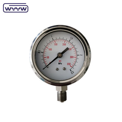 SS316 Górny 63mm Ciśnienioznacznik wypełniony płynem