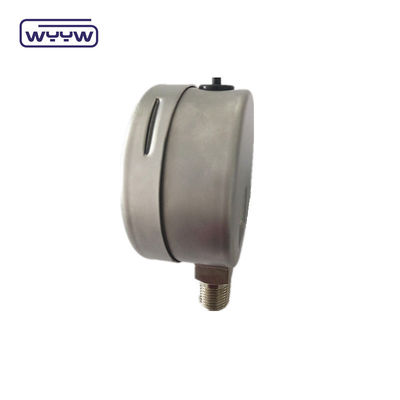 Pełny SS304 wypełniony olejem miernik ciśnienia 60 mm z obudową ze stali nierdzewnej