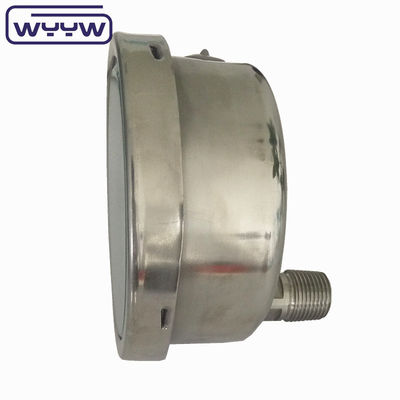Połączenie z tyłu 100 mm wypełniony olejem miernik ciśnienia Ss304 ze stali nierdzewnej