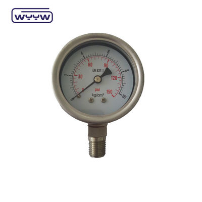 EN837-1 przyrząd ciśnieniowy o szerokości 63 mm