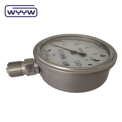 OEM ODM OBM Płyn wypełniony miernikiem ciśnienia 100 mm Materiał ze stali nierdzewnej