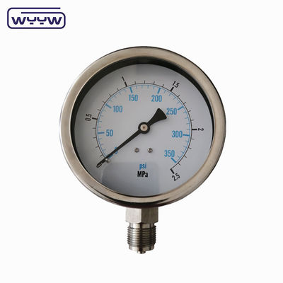 OEM ODM OBM Płyn wypełniony miernikiem ciśnienia 100 mm Materiał ze stali nierdzewnej