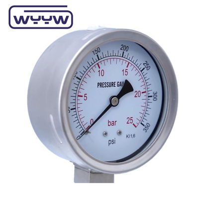 100 mm Wszystkie SS304 bezpieczeństwo szkło bagnet miernik ciśnienia 1 rok gwarancji